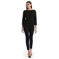 thumbnail image 5 of Rafaella Women's 3/4 Sleeve Boatneck Top, 5 of 9