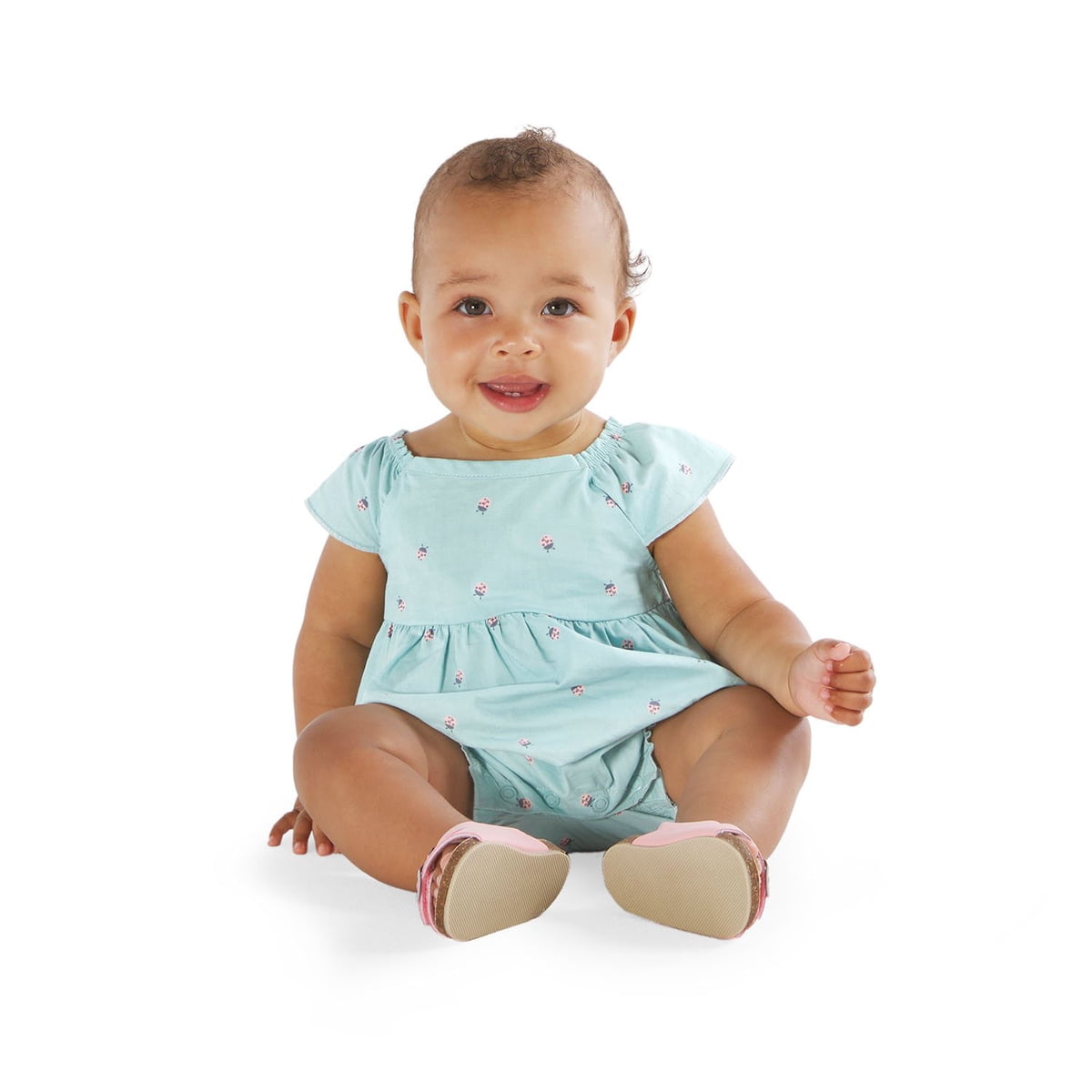 Carter's Girls Romper — Green, 3M - image 1