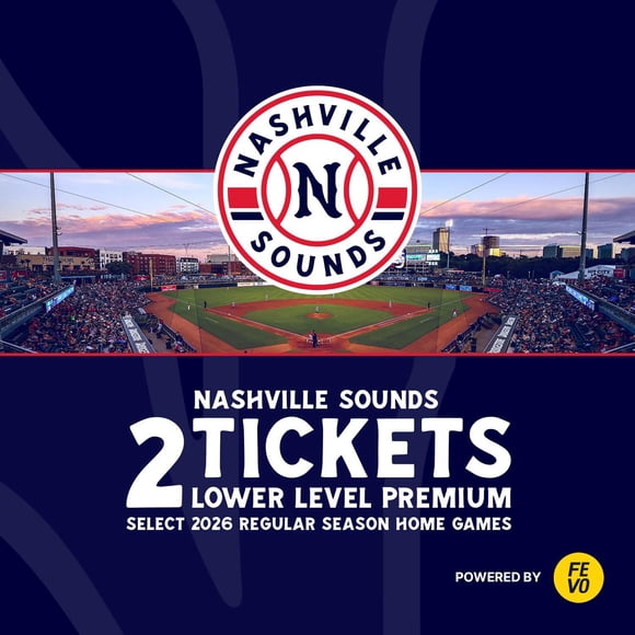 MiLB Nashville Sounds, Two (2) Lower Level Premium Tickets eVoucher