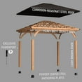 thumbnail image 9 of Backyard Discovery 14' x 10' Cordova Light Brown Cedar Gazebo with PowerPort, 9 of 13