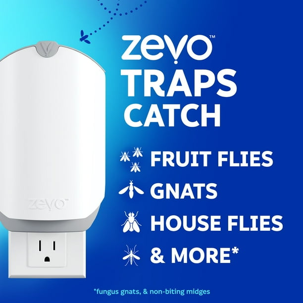 Zevo Flying Insect Trap with 2 devices + 6 Refill Cartridges