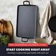 thumbnail image 2 of Bobby Flay by GreenPan Carbon Steel Double Burner Griddle, 2 of 12