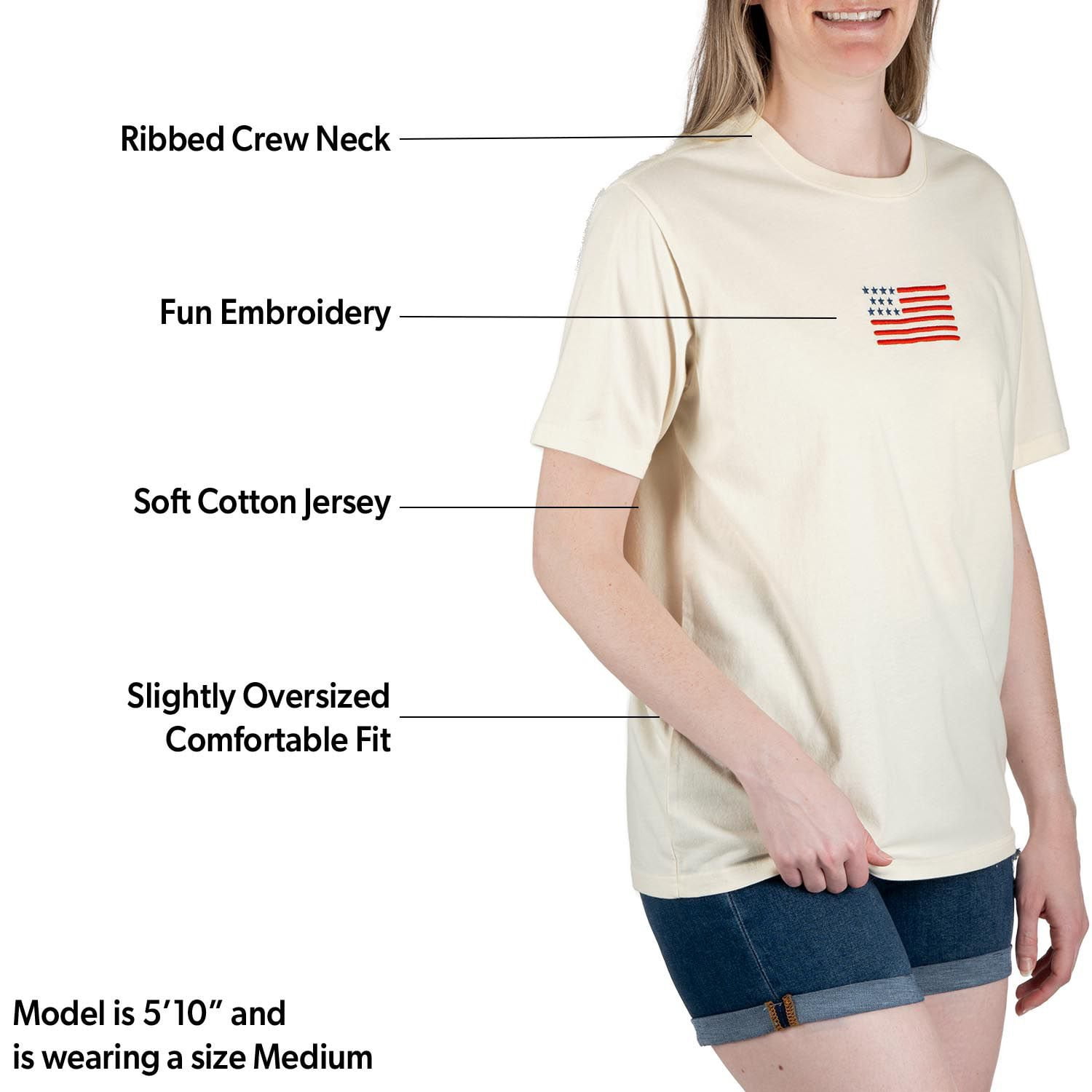 State of Mine Women's Embroidered Americana T-Shirt - Samsclub.com