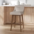 thumbnail image 7 of HH2 Home Upholstered Tapered Back Wood Adjustable Height Swivel Bar Stool, 7 of 19