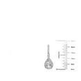 thumbnail image 3 of Pear Cut Gemstone & Halo Diamond Tear Drop Dangle Earrings in 14K Gold, 3 of 4