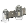 thumbnail image 7 of Hunter Devon Park with Clear Glass Bathroom Vanity Wall Light Fixture, 7 of 8