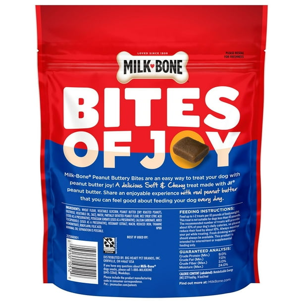 Milk-Bone, Peanut Buttery Bites, Soft Dog Treats with Jif Peanut