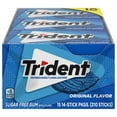 thumbnail image 1 of Trident Original Flavor Sugar Free Gum, 14 pcs., 15 pk., 1 of 10