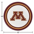 thumbnail image 2 of Minnesota Golden Gophers NCAA Round Paper Plates, 10", 85 ct., 2 of 6