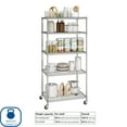 thumbnail image 4 of Seville Classics UltraDurable 5-Tier NSF Steel Shelving, 36" W x 24" D x 76" H, 4 of 14