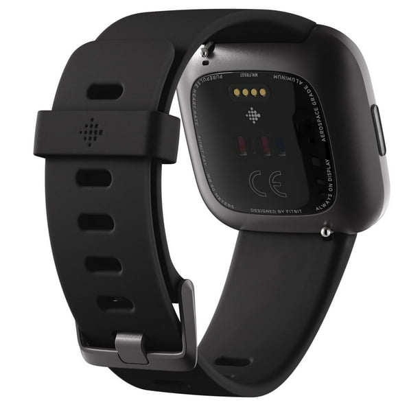 Fitbit Versa 2 Smartwatch Carbon (Black) with Bonus Bands (Olive