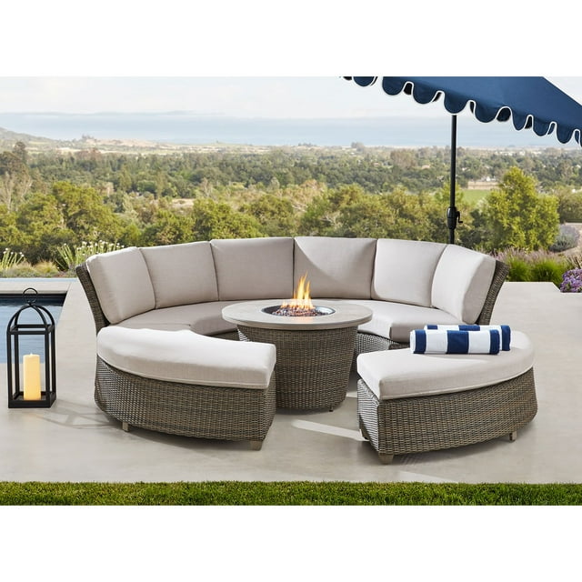Member's Mark 5-Piece Hampton Sectional Fire Set with Sunbrella Fabric