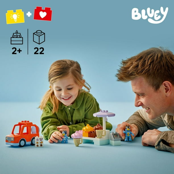LEGO DUPLO Bluey Ice Cream Trip with Bluey Building Set, 22 pc