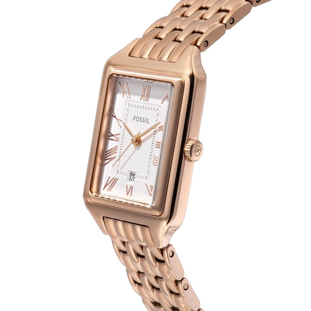 Fossil Raquel Three-Hand Date Rose Gold Tone Bracelet Watch  display picture 3