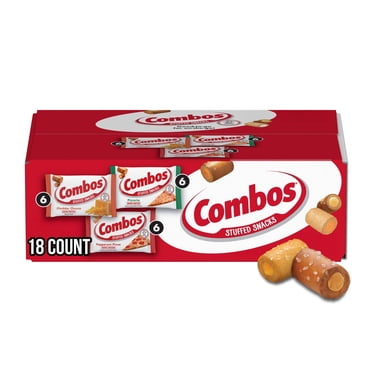 Combos Stuffed Baked Pretzel Snacks, Variety Pack, 1.76 oz, 18 pk.