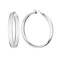 thumbnail image 1 of Wedding Band Style Hoop Earrings in Sterling Silver, 1 of 6