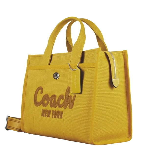 COACH イエロー かごバッグ Coach 19889 MEDIUM Mustard Yellow Legacy Duffle Bag W/ Tassel