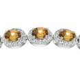 thumbnail image 2 of Oval Cut Gemstone Halo Bolo Bracelet in Sterling Silver, 2 of 5