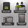 thumbnail image 3 of Simpli-Magic 16 Gallon (30L x 30L) Dual Compartment Step Trash Can, Multiple Colors – Kitchen Garbage Can with Slow-Close Lids – Waste & Recycling Bins, Odor Control, Hands-Free, Easy to Clean, 3 of 5