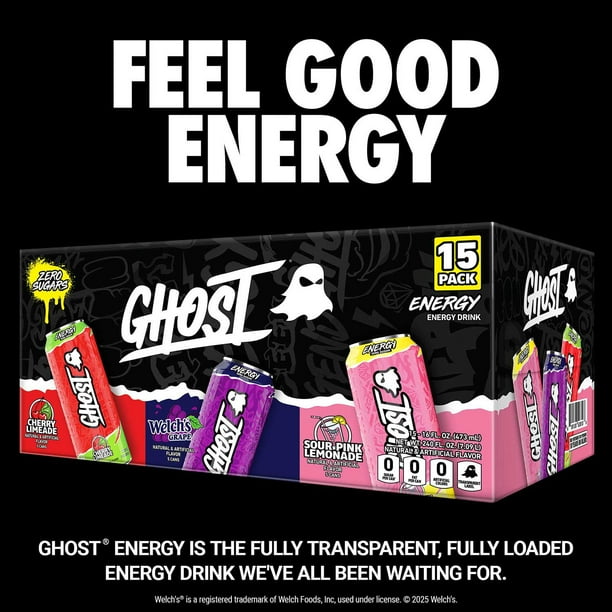 Ghost Energy Variety Pack, 16 fl. oz., 15 pk. - Samsclub.com
