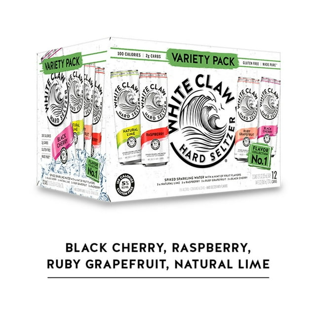 White Claw No.1 Hard Seltzer Variety Pack, 12 fl. oz. can, 12 pk.