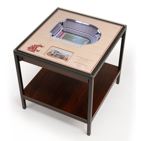 YouTheFan Washington State Cougars Lighted Stadium End Table