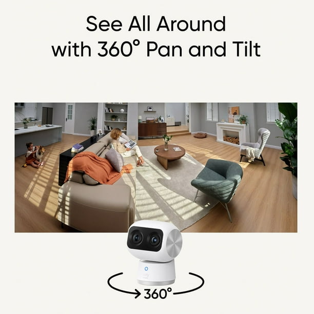 eufy S350 Wired Indoor 4K Pan-Tilt Indoor Security Camera