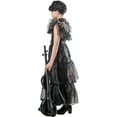 thumbnail image 4 of Wednesday Rave'n Dress Kids Costume, 4 of 5