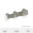 thumbnail image 5 of Hunter Devon Park with Clear Glass Bathroom Vanity Wall Light Fixture, 5 of 8
