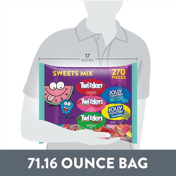 JOLLY RANCHER & TWIZZLERS Fruit Flavored Candy, Variety Pack, Fun