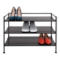 thumbnail image 1 of Seville Classics 3-Tier Resin Slat Shoe Rack, 26.5" W x 12.2" D x 19" H, 1 of 13