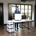 thumbnail image 4 of Bankers Box Storage Box with Lift Lid, White/Blue Letter, 12/Carton, 4 of 7