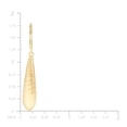 thumbnail image 4 of Italian Diamond-Cut Elongated Teardrop Earrings in 14k Yellow Gold, 4 of 7