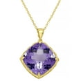 thumbnail image 1 of Solitaire Gemstone Pendant Necklace in 14K Gold, 1 of 6