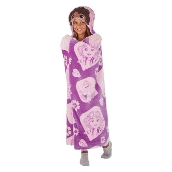 Kids’ Plush Hooded Throw with Faux Fur Lining, 40" x 50"
