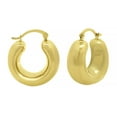thumbnail image 1 of Puffy Hoop Earrings in 14K Gold, 1 of 6