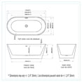 thumbnail image 8 of A&E Bath and Shower Kara 59in or 67in Freestanding Bathtub with Center Drain in White Acrylic High‑Gloss, 8 of 12