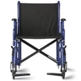 thumbnail image 2 of Medline Heavy Duty Transport Chair supports up to 500 lbs., 22" x 18" seat, Blue, 2 of 5