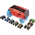 thumbnail image 5 of Hot Wheels Monster Trucks Monster Mover Hauler & Trucks Bundle, 5 of 6