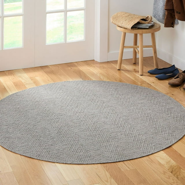 Town & Country Basics Pax Herringbone Textured Machine Washable Area Rug, Assorted Sizes and Colors