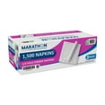thumbnail image 1 of Marathon 1/4 Fold 1-Ply White Dinner Napkins 3 pks., 500/pk., 1 of 7