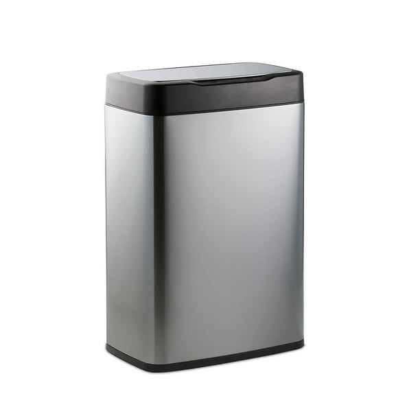 Tramontina Large Stainless Steel Sensor Trash Bin, 13.2 Gal