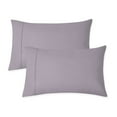 thumbnail image 1 of Purity Home 300-Thread-Count Organic Cotton Brushed Percale Pillowcases, Assorted Sizes, 1 of 8