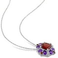 thumbnail image 5 of Garnet and African-Amethyst Cocktail Pendant in Sterling Silver, 5 of 6