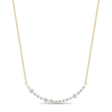 0.50 CT. TW Round Diamond Bar Necklace in 14K Gold