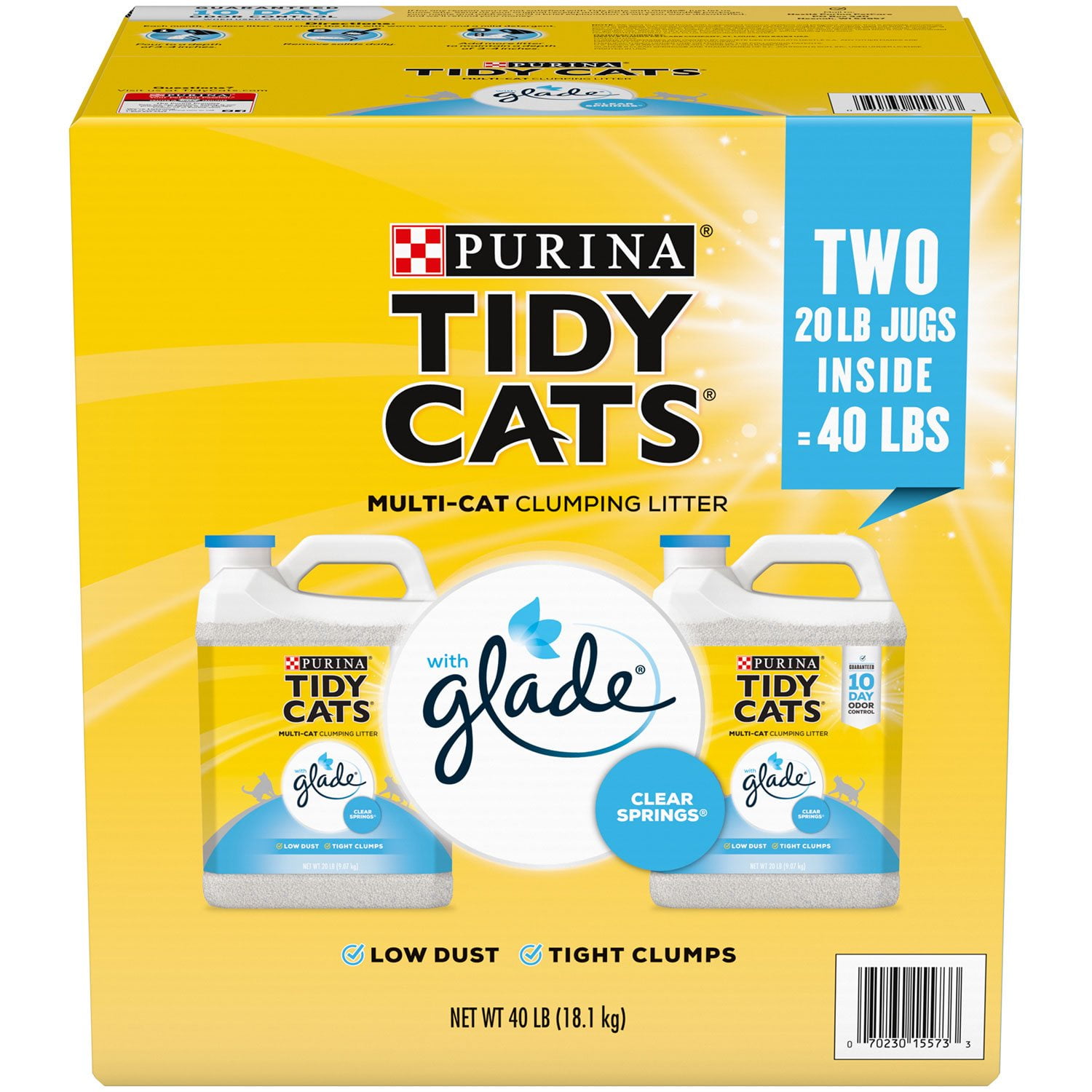 Purina Tidy Cats Clumping Litter with Glade Twin Pack (20 lb., 2 ct.) -  Samsclub.com
