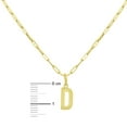 thumbnail image 4 of Initial Paperclip Chain Pendant Necklace in 14K Gold, 4 of 5