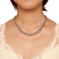 thumbnail image 2 of Rhodium Plated Gaduated Byzantine Necklace in Sterling Silver, 2 of 4