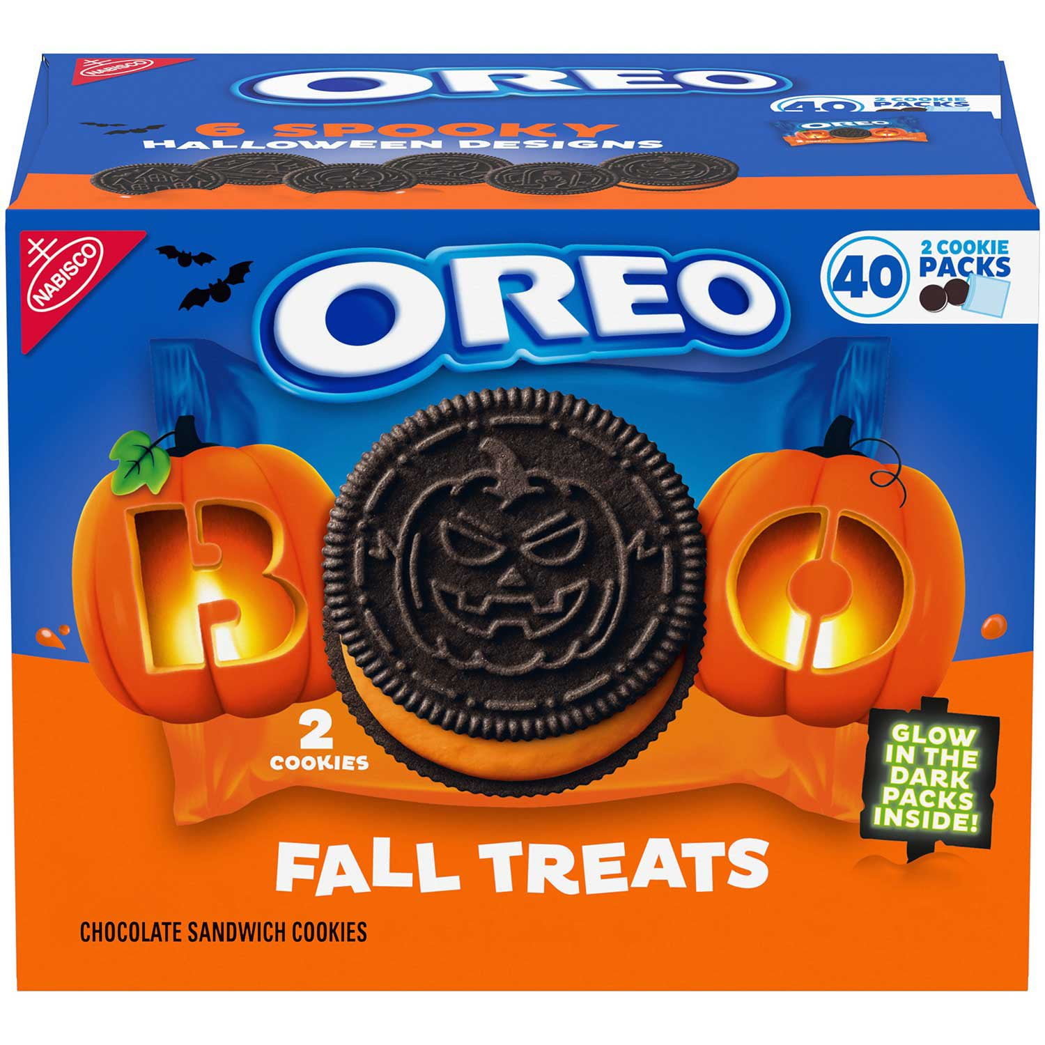 OREO ハロウィンパック 24枚入り OREO Fall Treats Orange Creme Sandwich Cookies, 1.02 oz., 40 pk