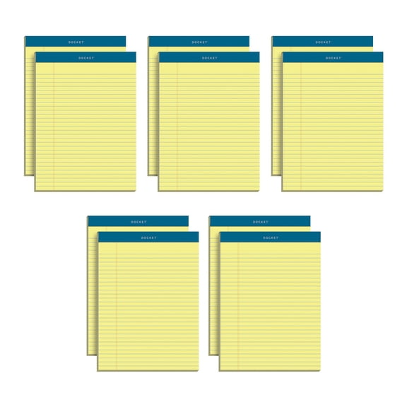 Docket Legal Writing Pads Ruled, 8.5" x 11.75", 10-pk.